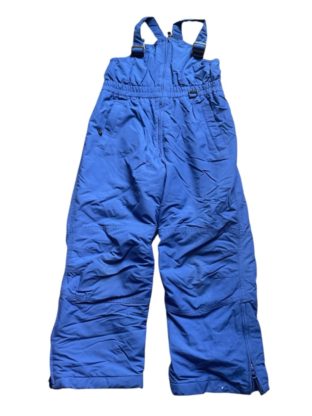 Lands' End Kids Blue Insulated Snow Overalls Bib Ski Snowboard Sled Size 8X